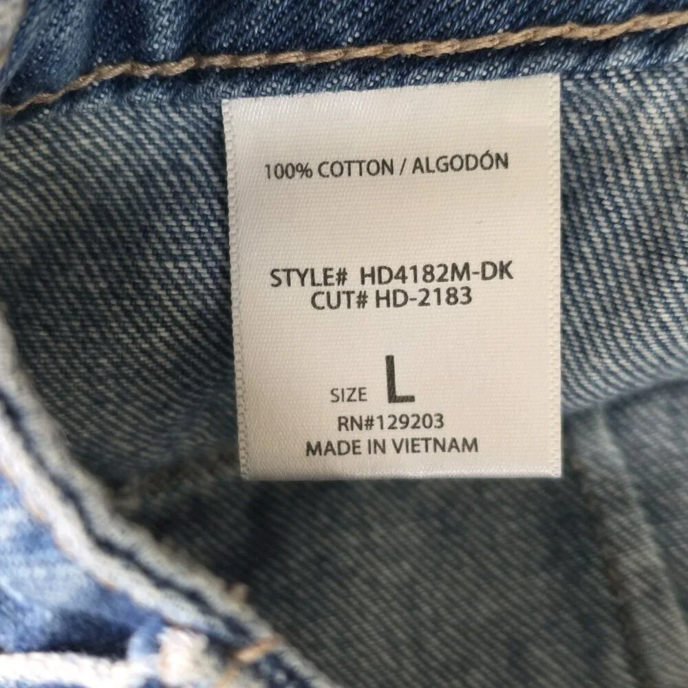 Hidden LA Shorts Women L Blue Distressed Cotton Beach Hippie Raw Hem 4182M-DK - Picture 12 of 16